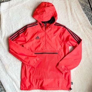 Adidas Neon Pullover Windbreaker with Hood